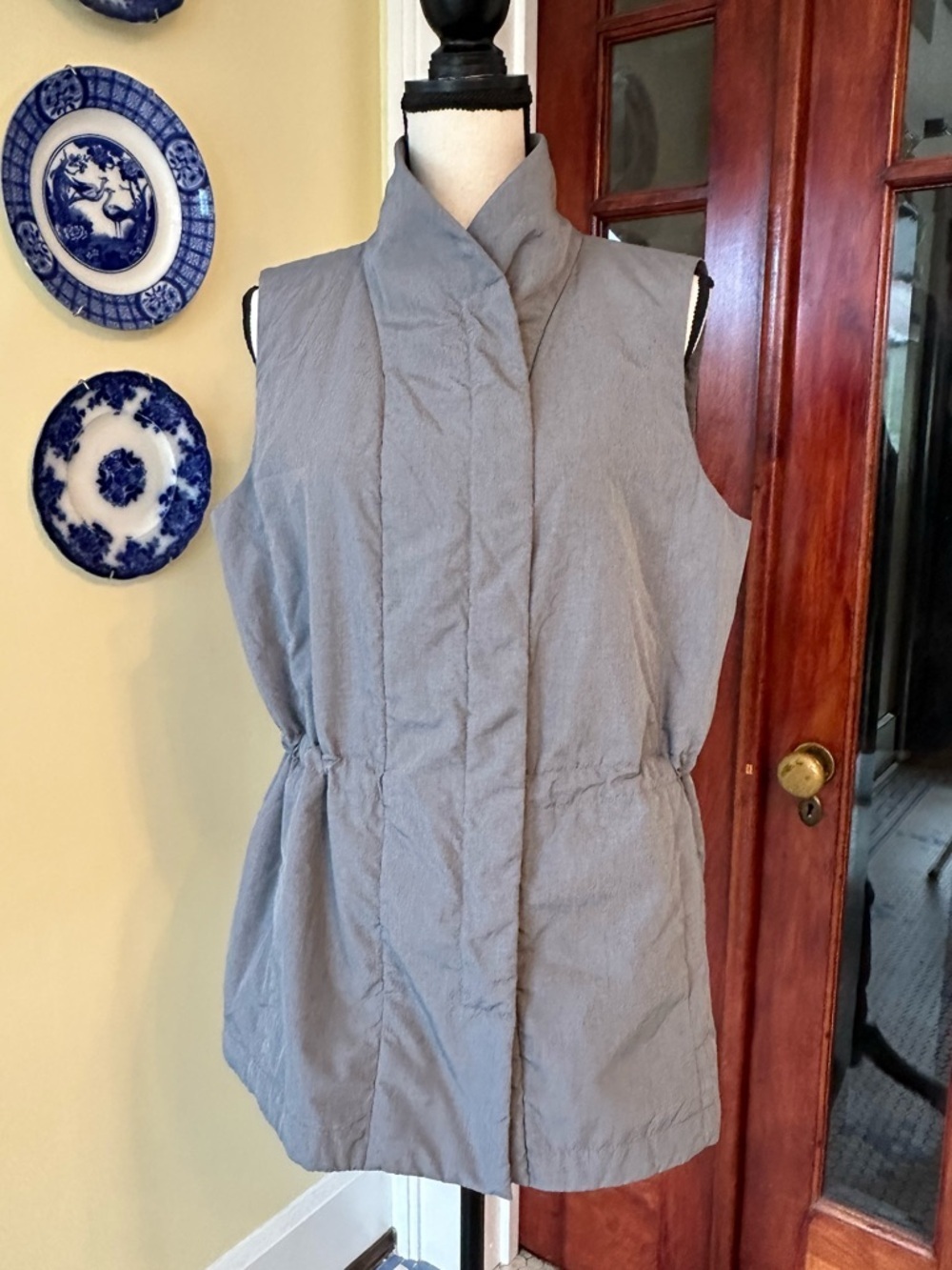 Lafayette 148 New York | Gray Cinch Waist Utility Vest, Size L